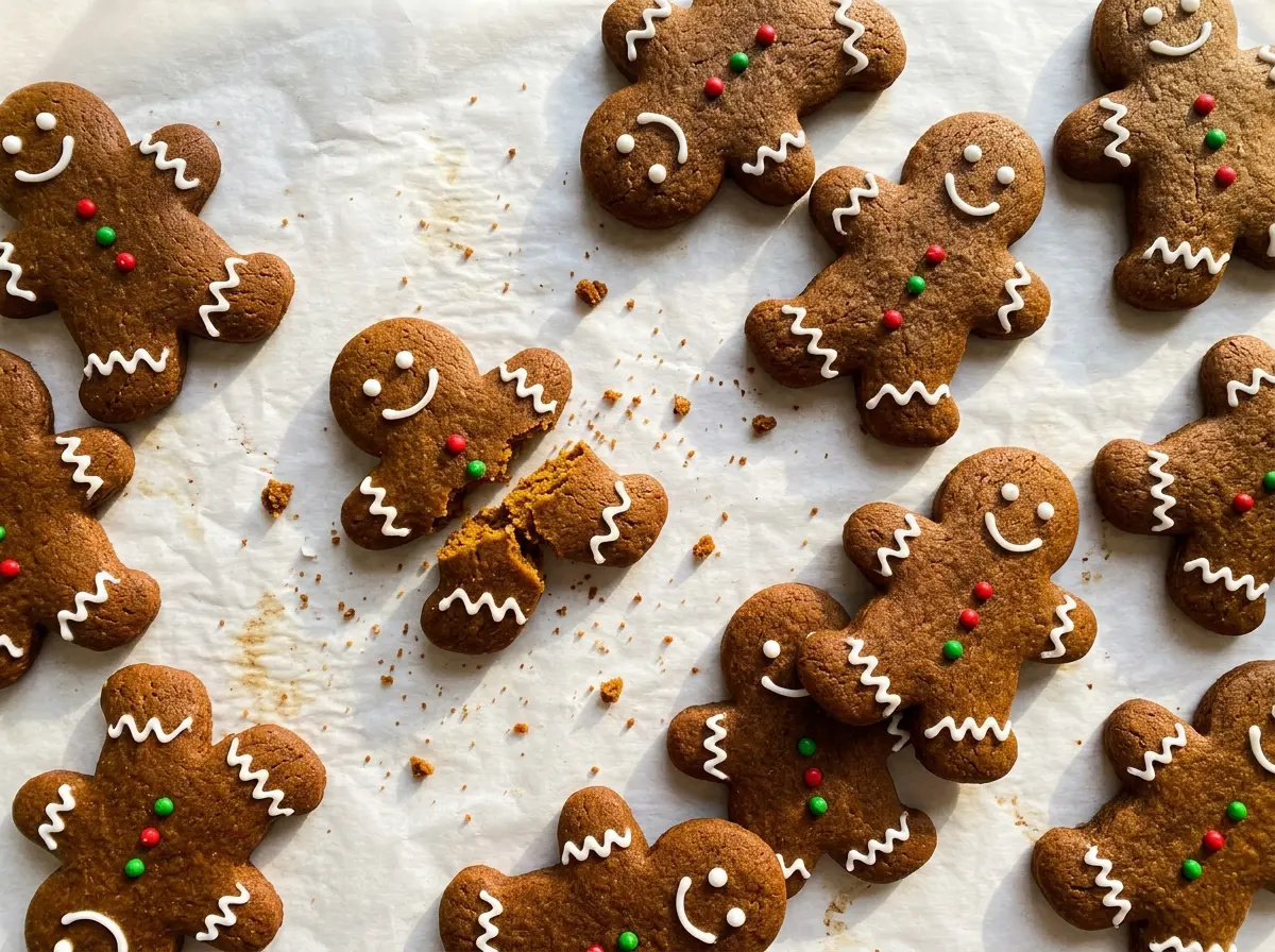 Soft and Chewy Gingerbread Men Cookies, soft spiced cutouts