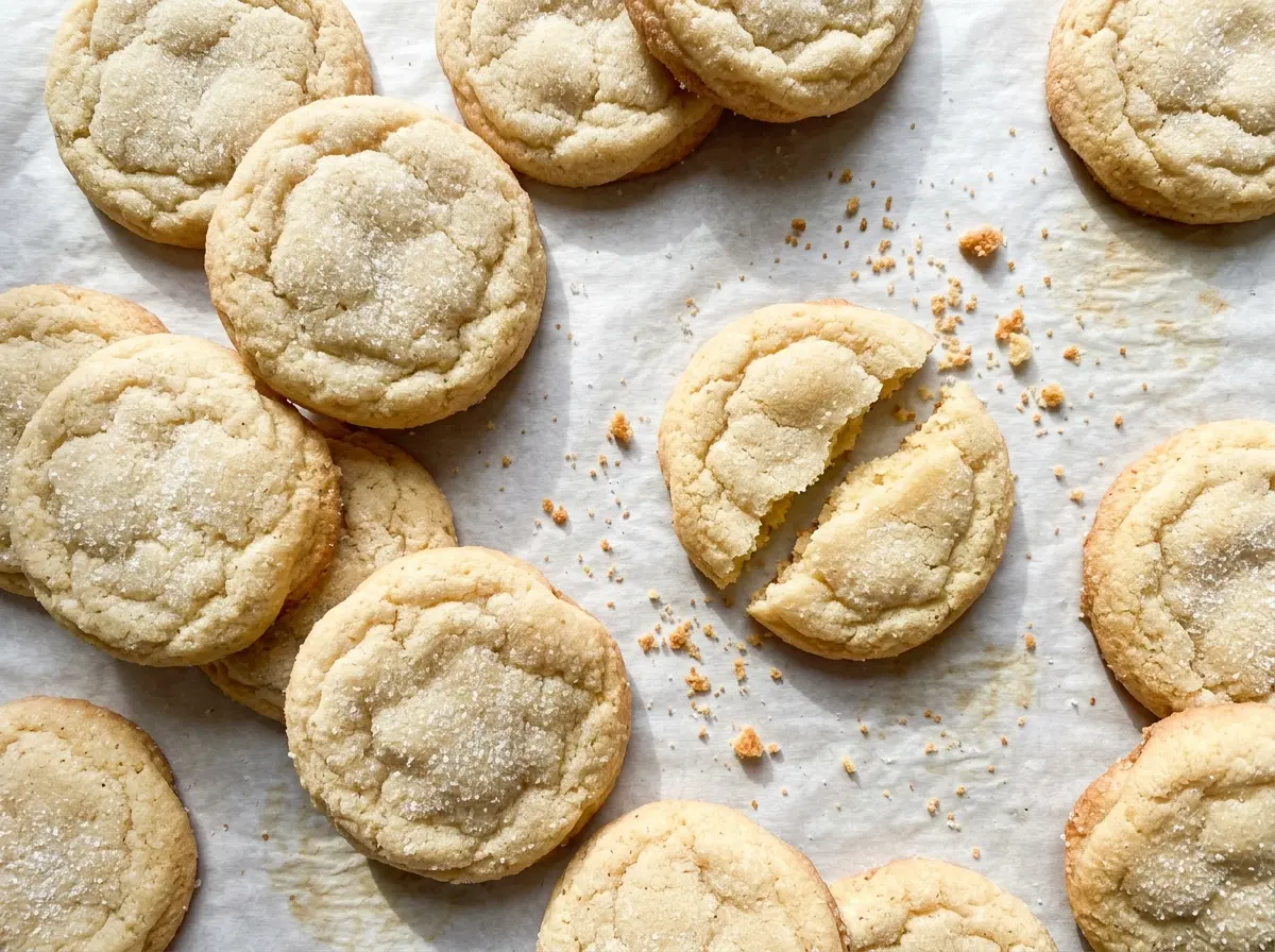 Soft and Chewy Sugar Cookies with sparkling sugar tops