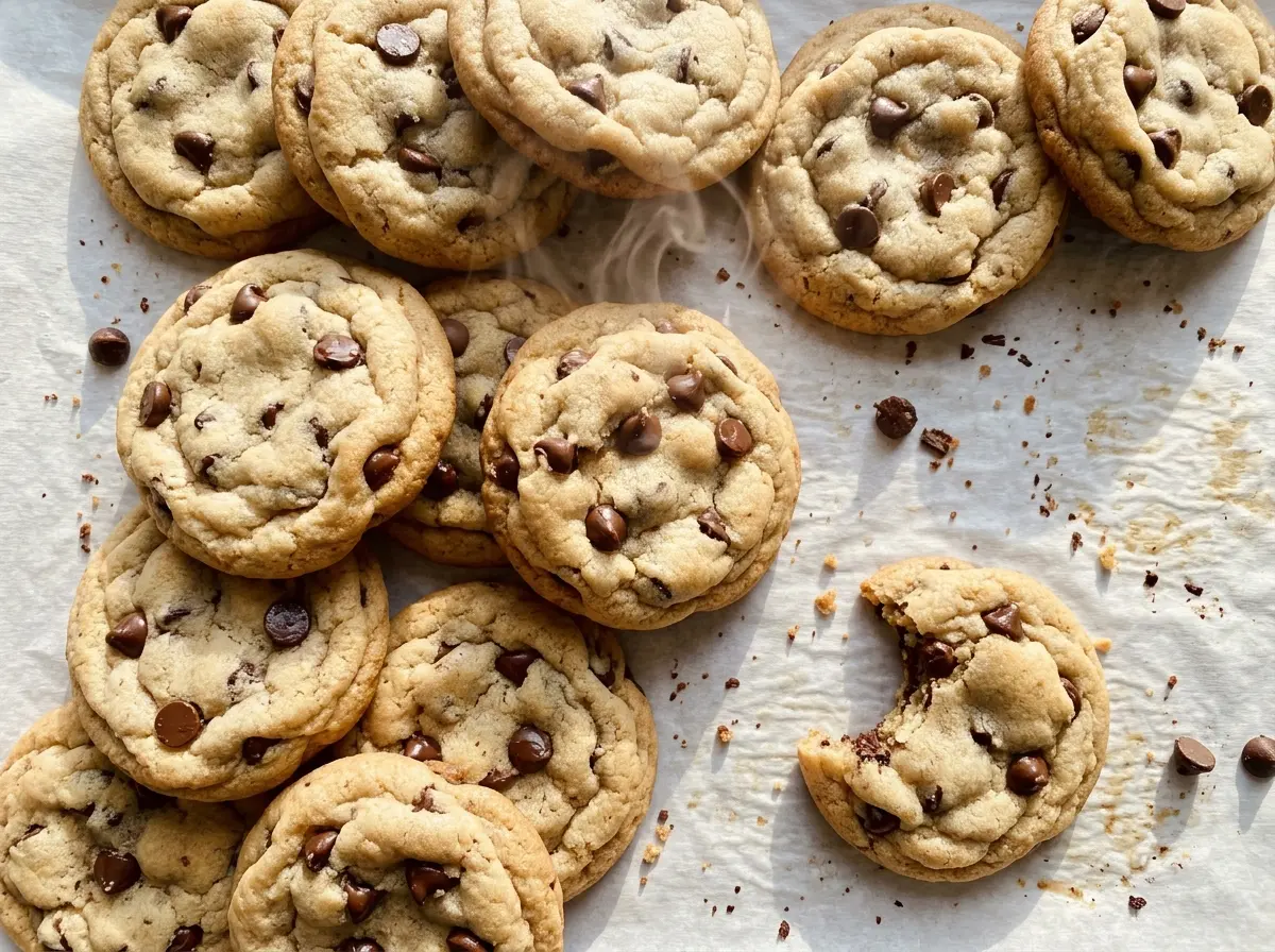 Soft Chocolate Chip Cookies soft centers