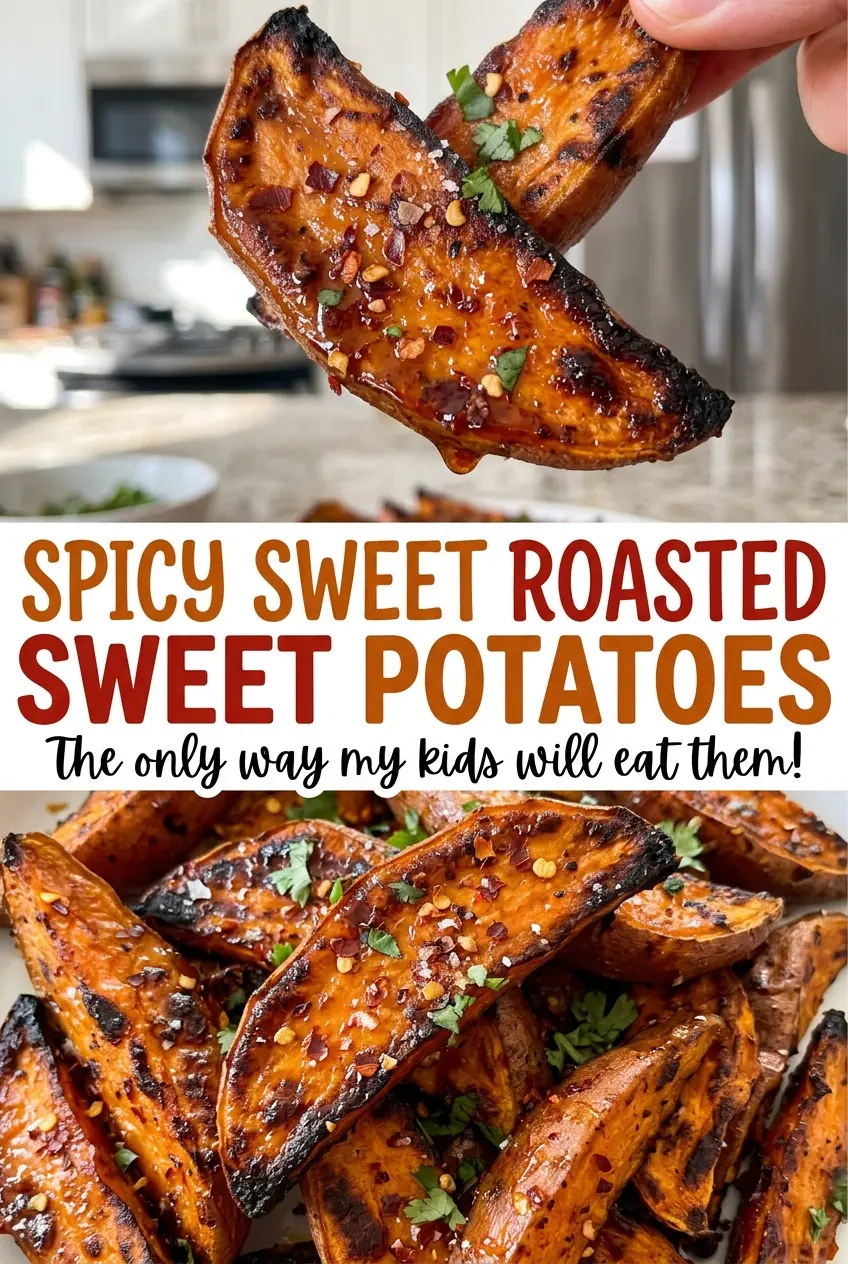 Spicy Sweet Roasted Sweet Potatoes smoky golden edges