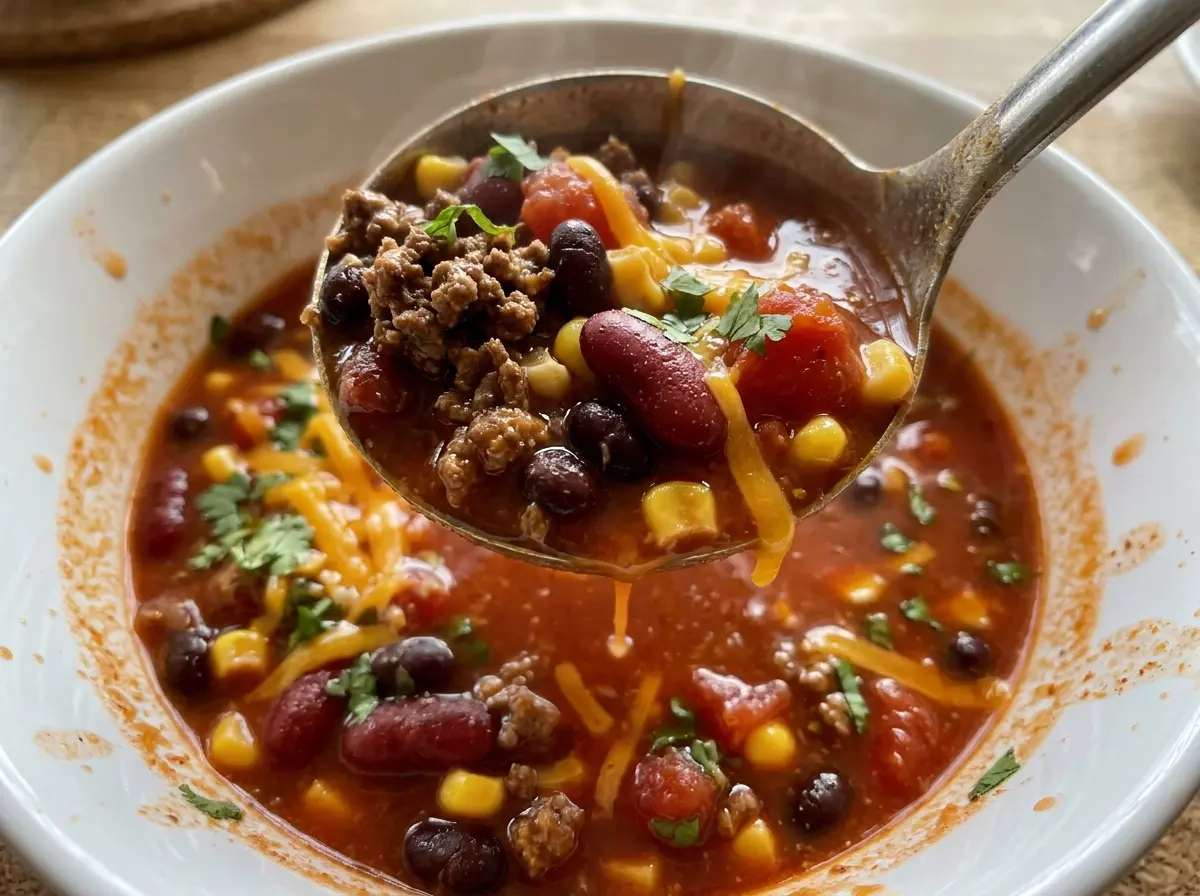 Taco soup hearty bean-filled