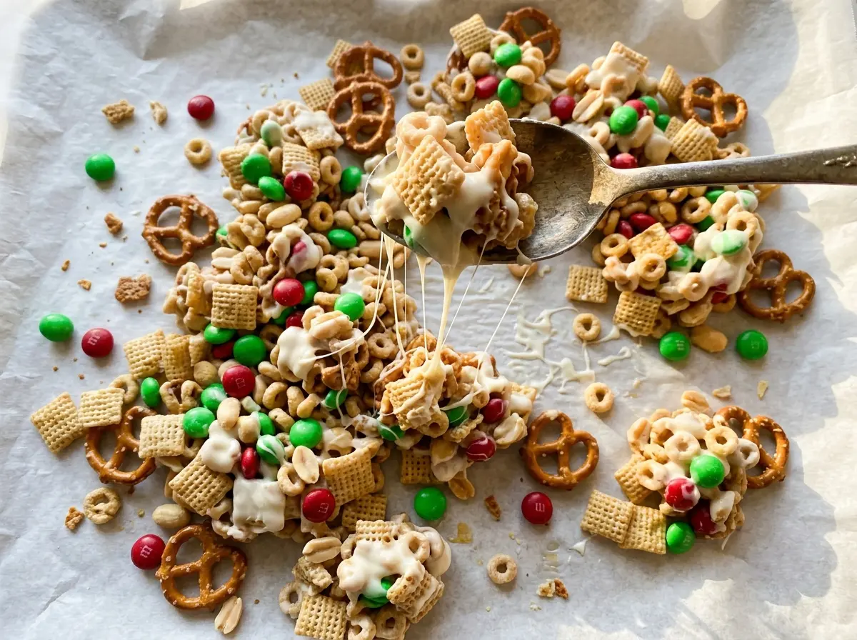 White Chocolate Trash crunchy candy-coated mix
