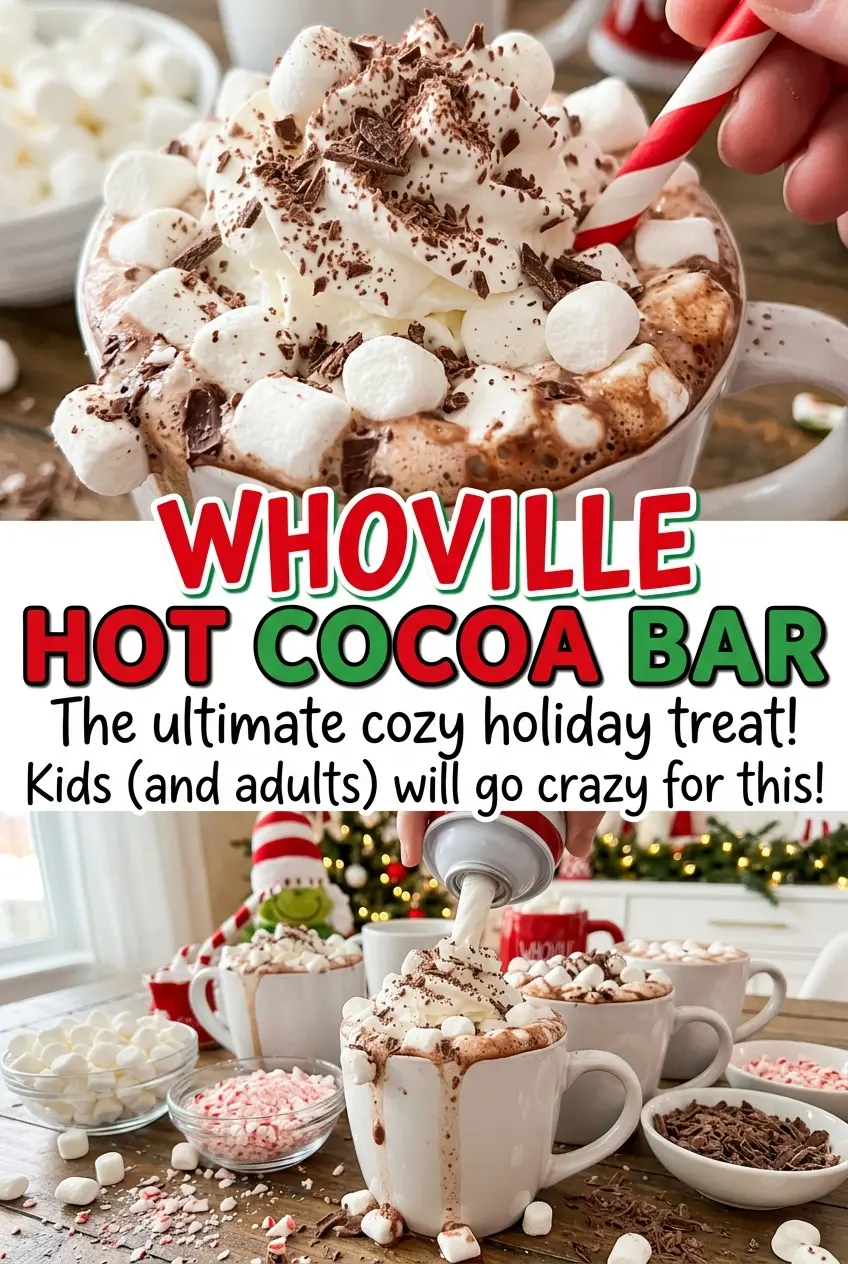 Whoville Hot Cocoa Bar festive topping bowls